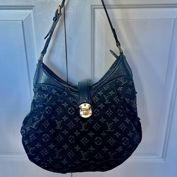 COPY - COPY - Louis Vuitton Mahina Black Denim Boho Style HTF - Picture 1 of 8